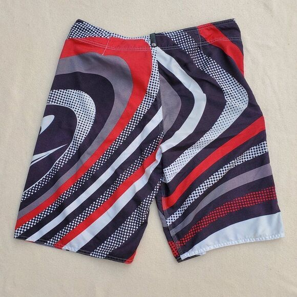 O'Neill black, red, gray, and white board shorts/swim trunks - Picture 10 of 11